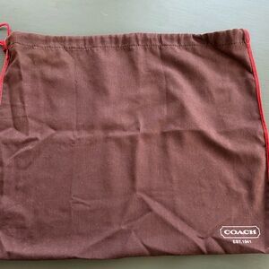 Coach brand dust bag brown red